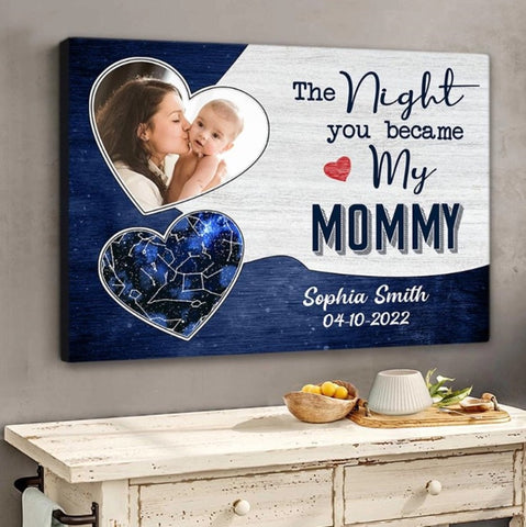 the night you became my mommy star map photo