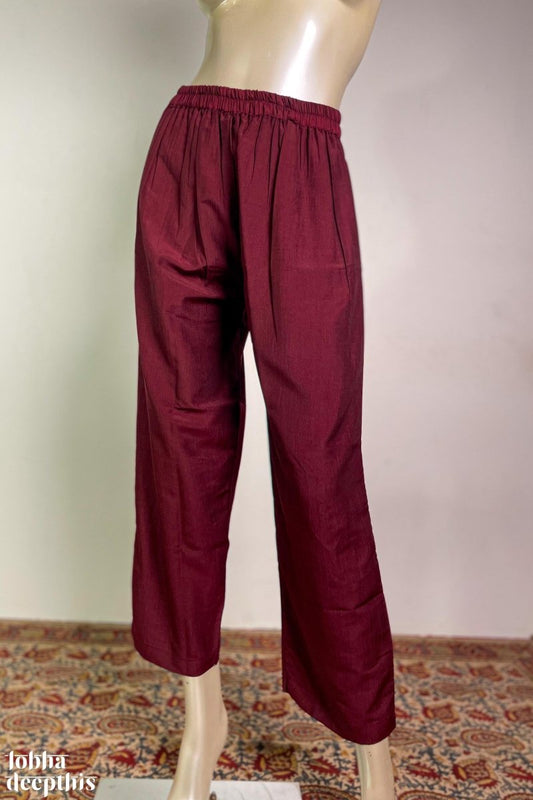 Red Slub Silk Pencil Pants – Lobha Deepthis