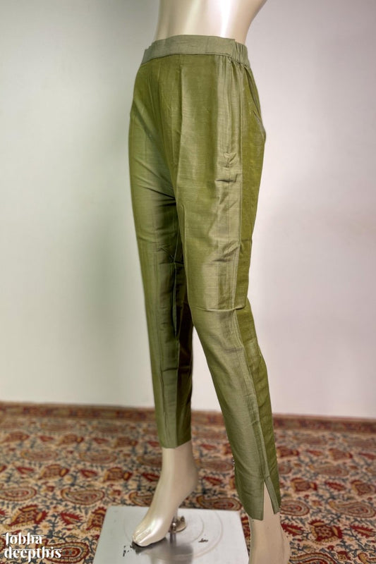 Dark Orange Slub Silk Pencil Pants- LobhaDeepthis – Lobha Deepthis