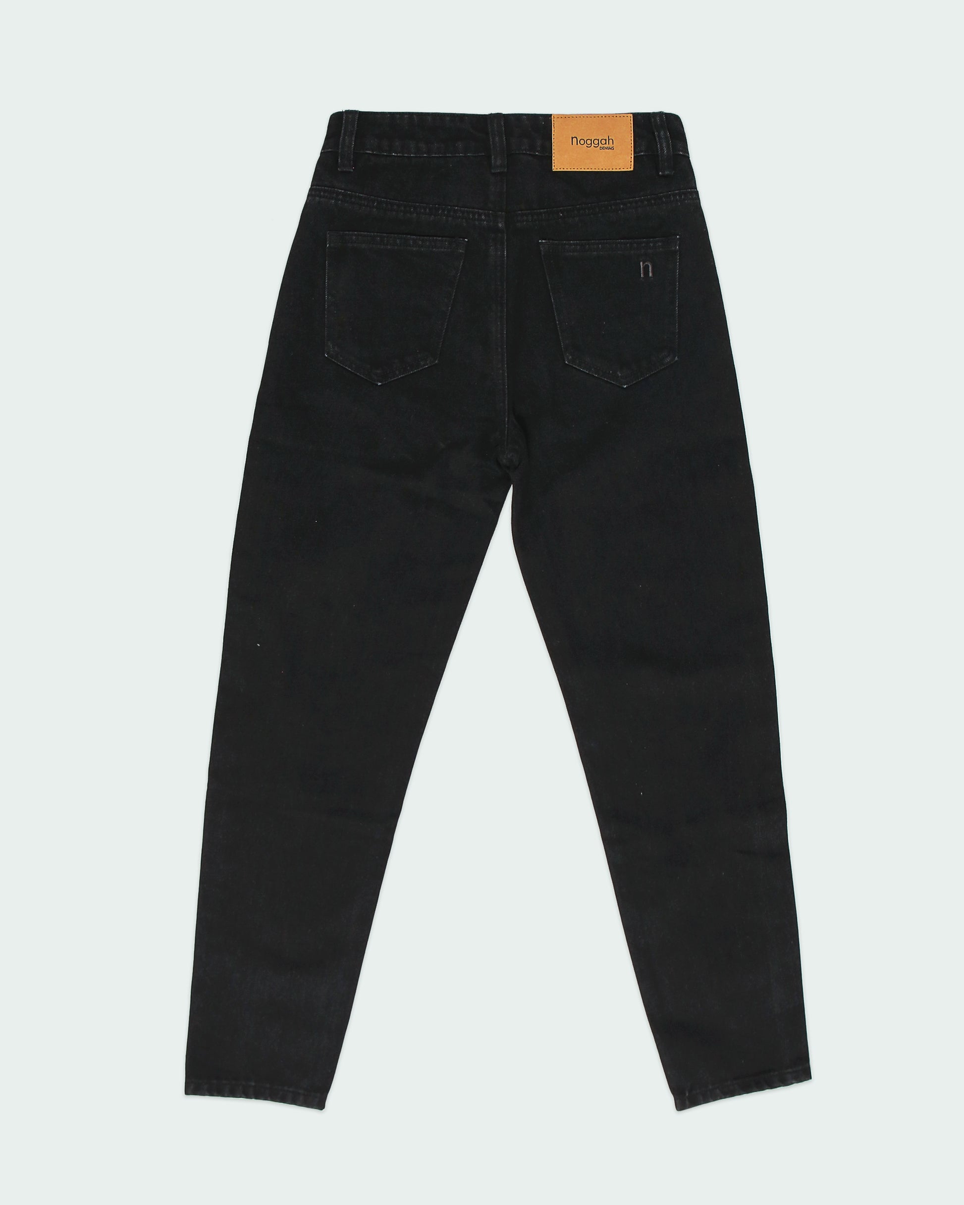 Wd012 Black Relaxed Fit Jeans – Noggah Denims