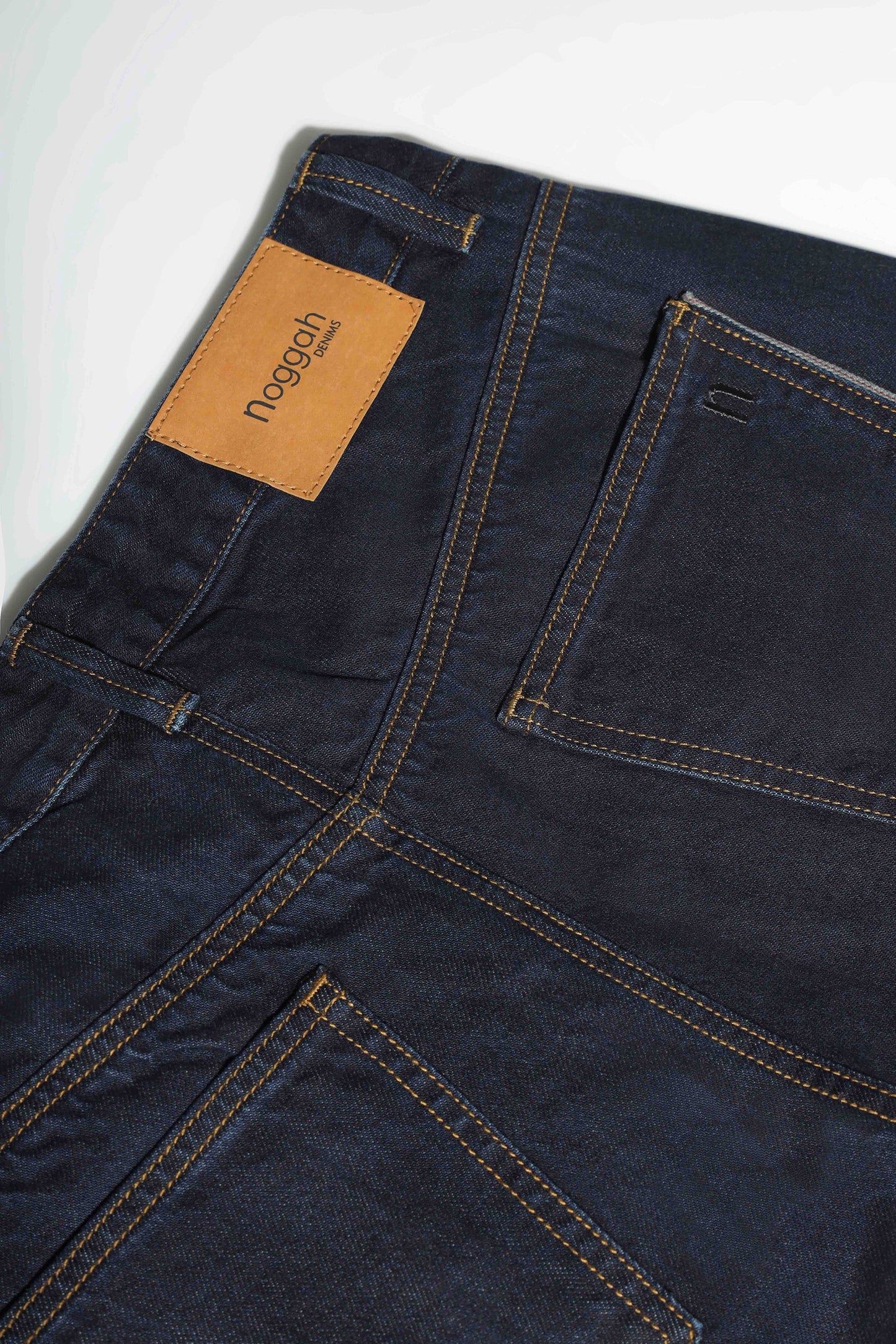 GD007 Dark Blue Selvedge Jeans Slim Fit Men Jeans – Noggah Denims