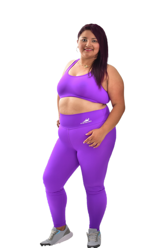 LICRA LARGA PUSH UP SET 2 PIEZAS TEXTURIZADO MORADO – OVERSILVER®