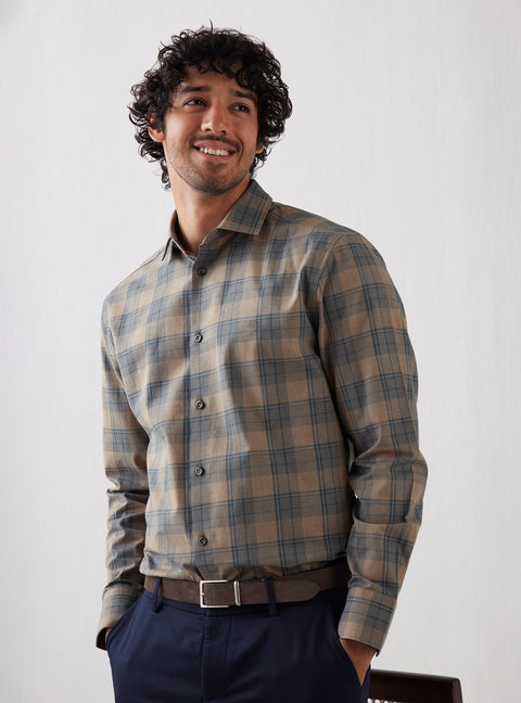 Buy Cyprus Green Check - Half, Regular Green Check Shirt for Men Online