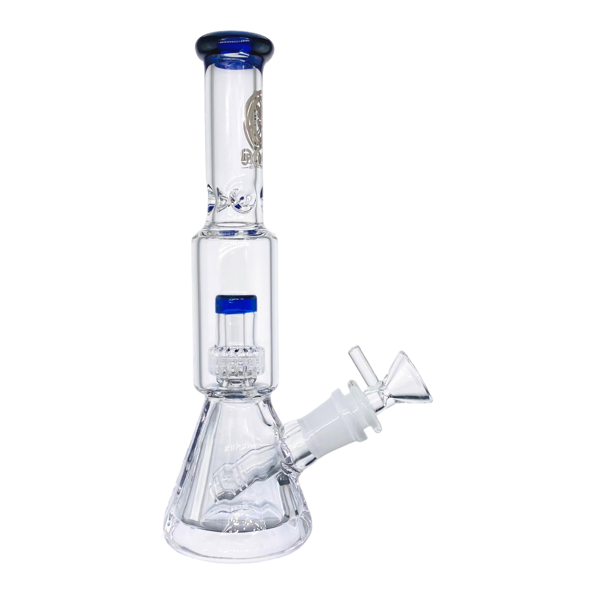 SMALL QUADRUPLE PERCOLATOR BONG/ BLUE - Haze Emporium