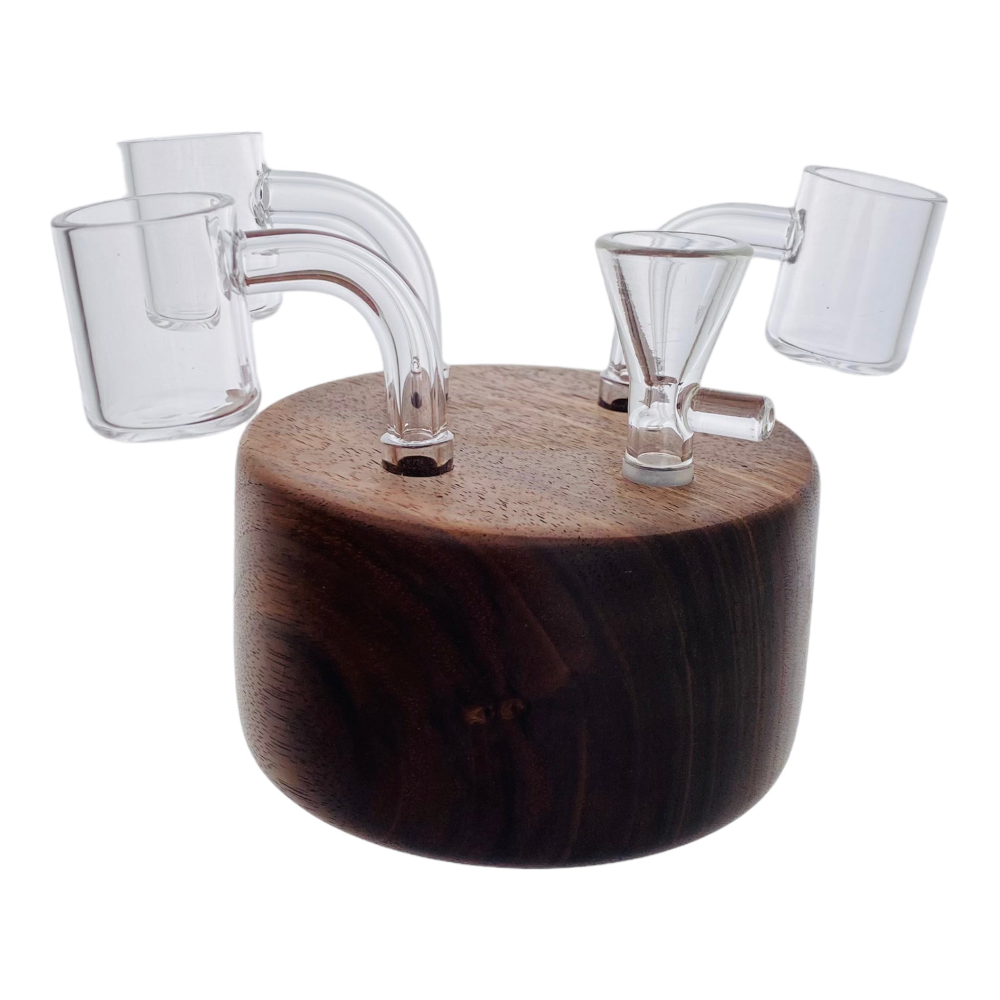 4-Hole Wood Bong Bowl Holders by RooR Glass - Aqua Lab Technologies