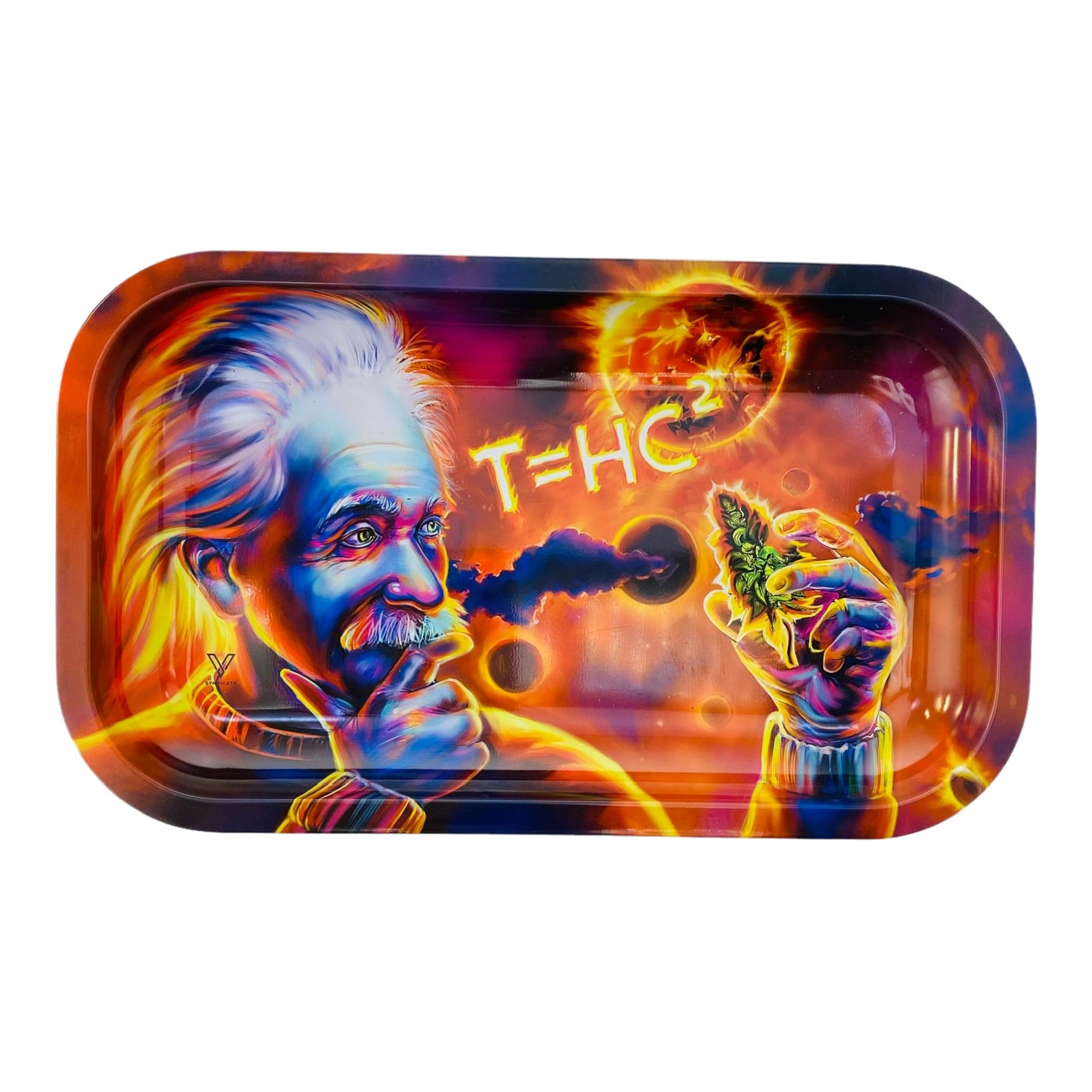 V Syndicate Metal Rolling Tray Medium Hippe Girls And Aliens Smoke Ses