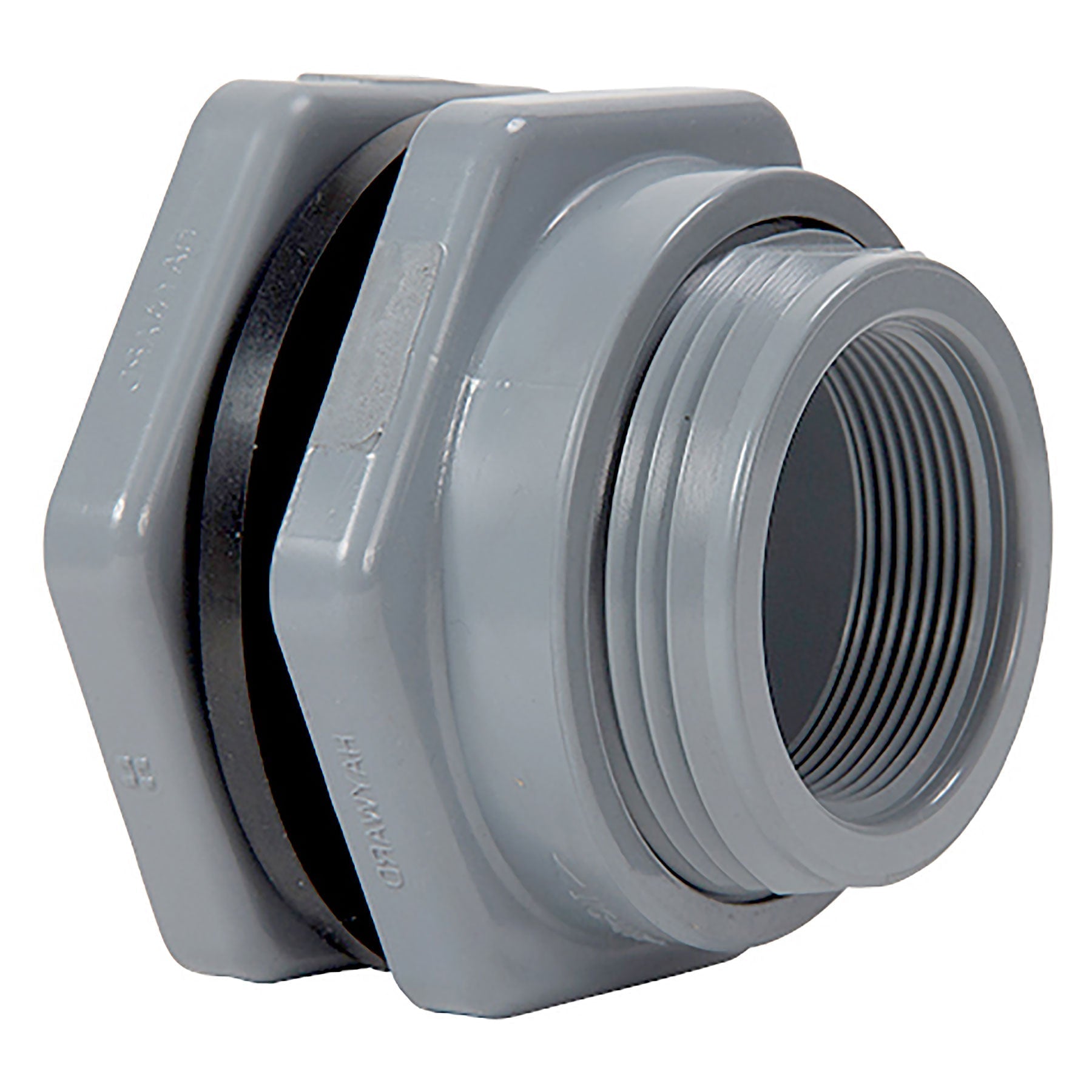 CPVC Bulkhead, BFAS Series, Short Shaft, 1/2 in. to 4 in. Sizes