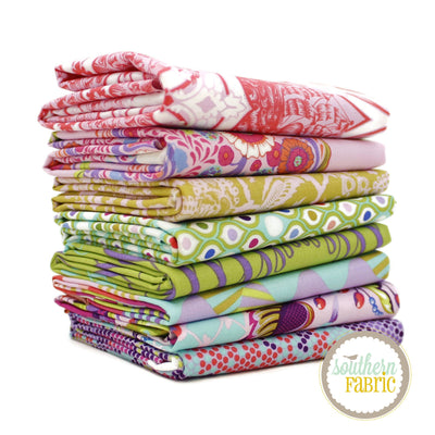 10 Fat Quarters - Tula Pink Free Spirit Assorted Floral Flowers Animals  Geometric Classic Quality Quilters Cotton Fabrics Fat Quarter Bundles  Pre-Cuts