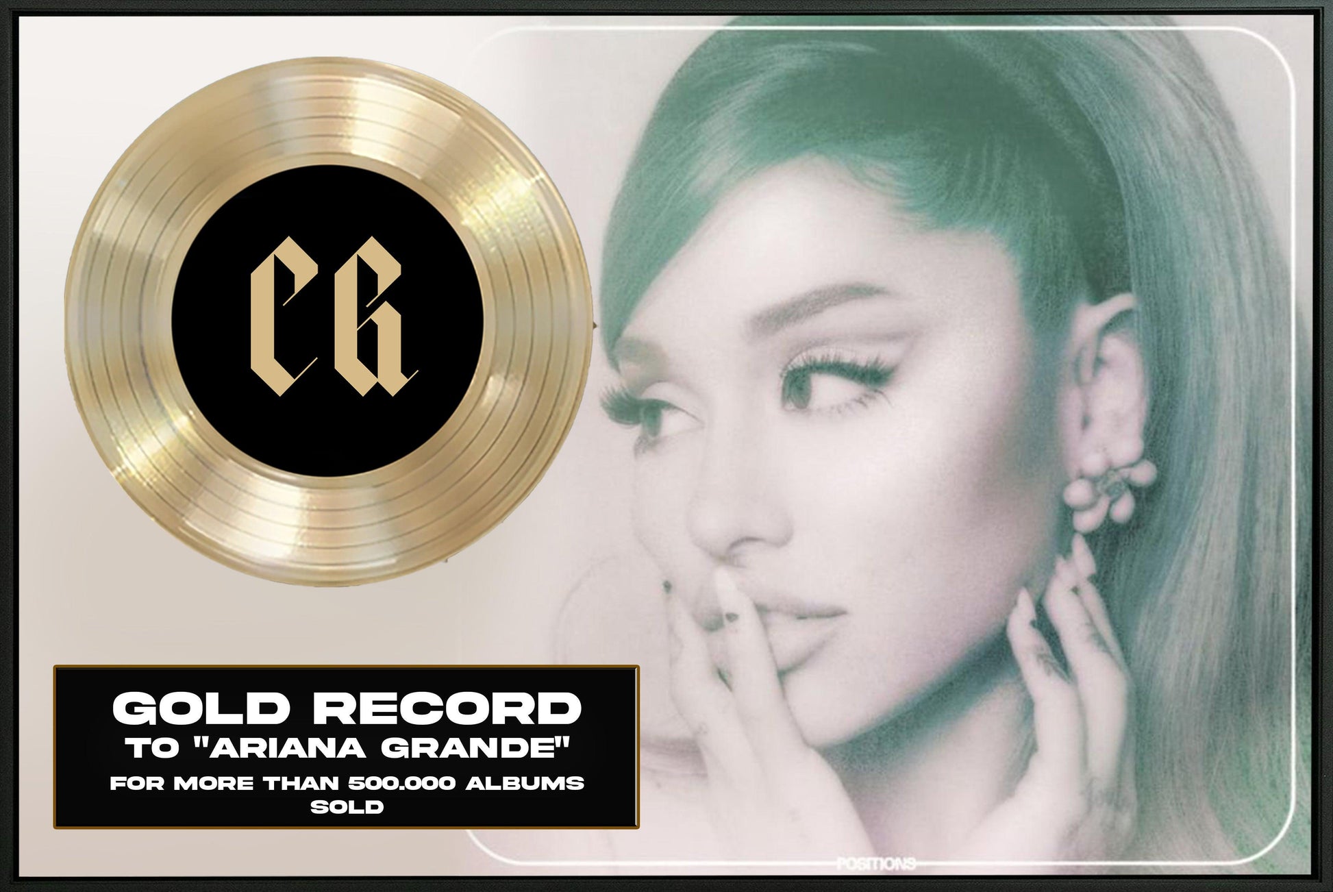 Gold Record Ariana Grande Positions Uk Albums Chart Rings– CertiGold ...