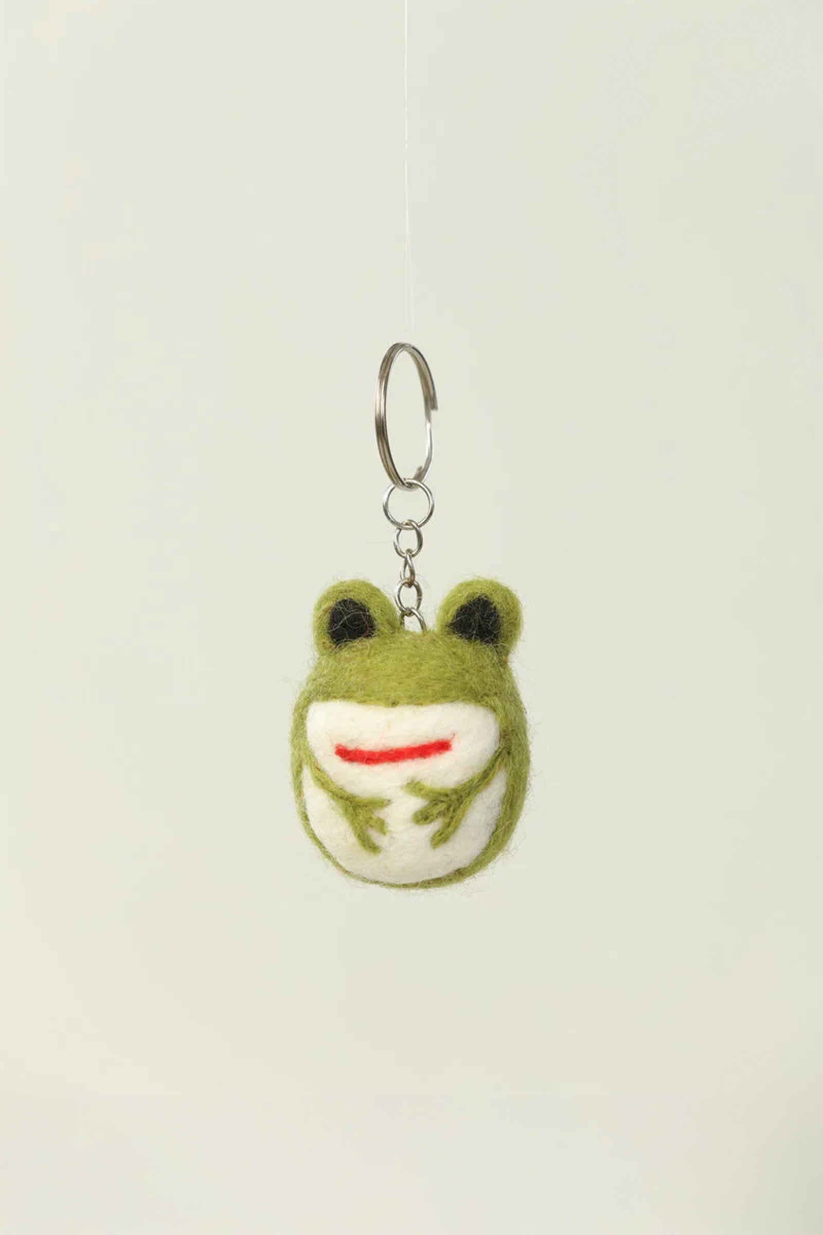 Handmade Felt Frog Bag Charm / Key Ring