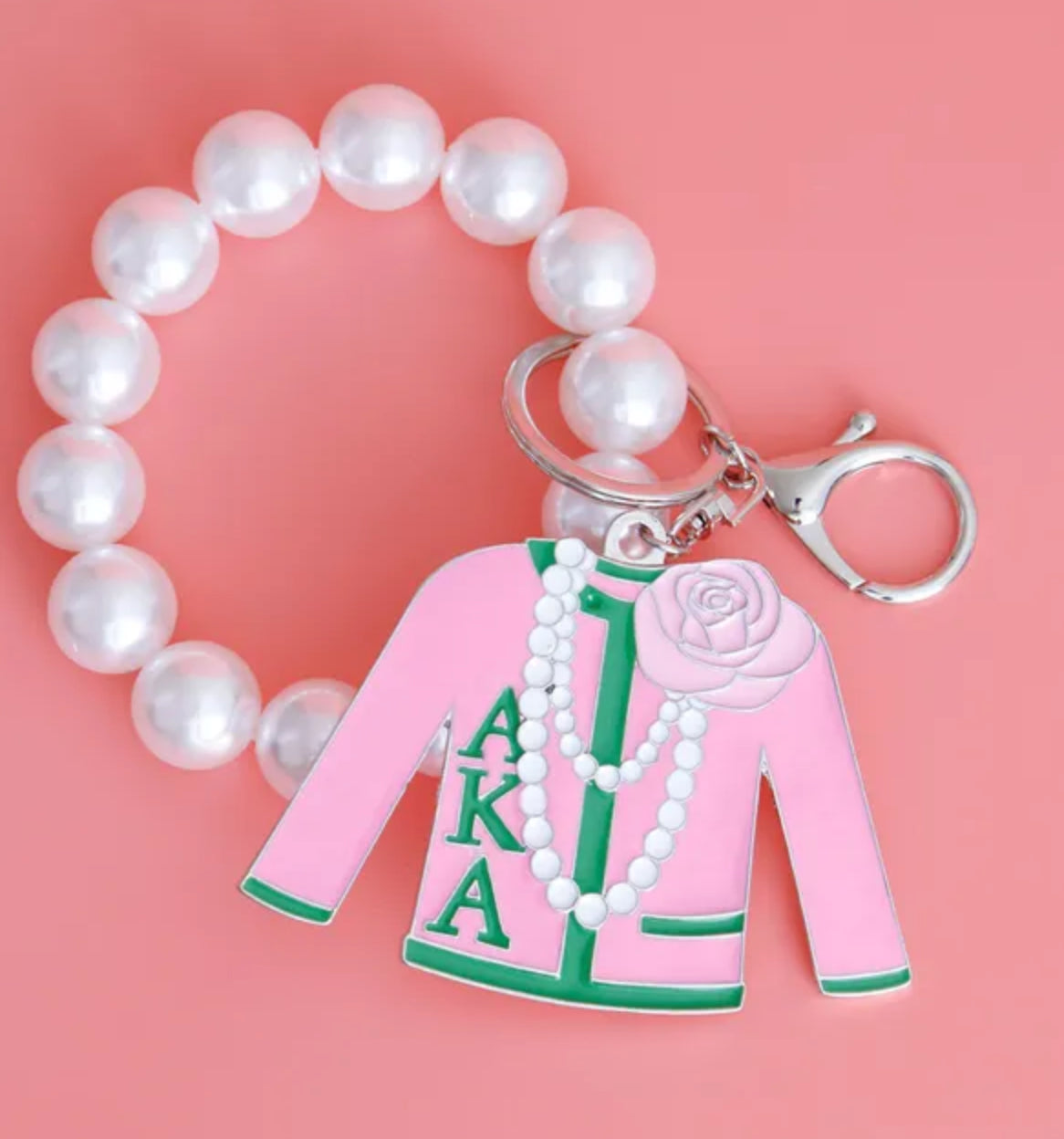 sorority bracelet /purse charm /key holder - SEH Chic Boutique