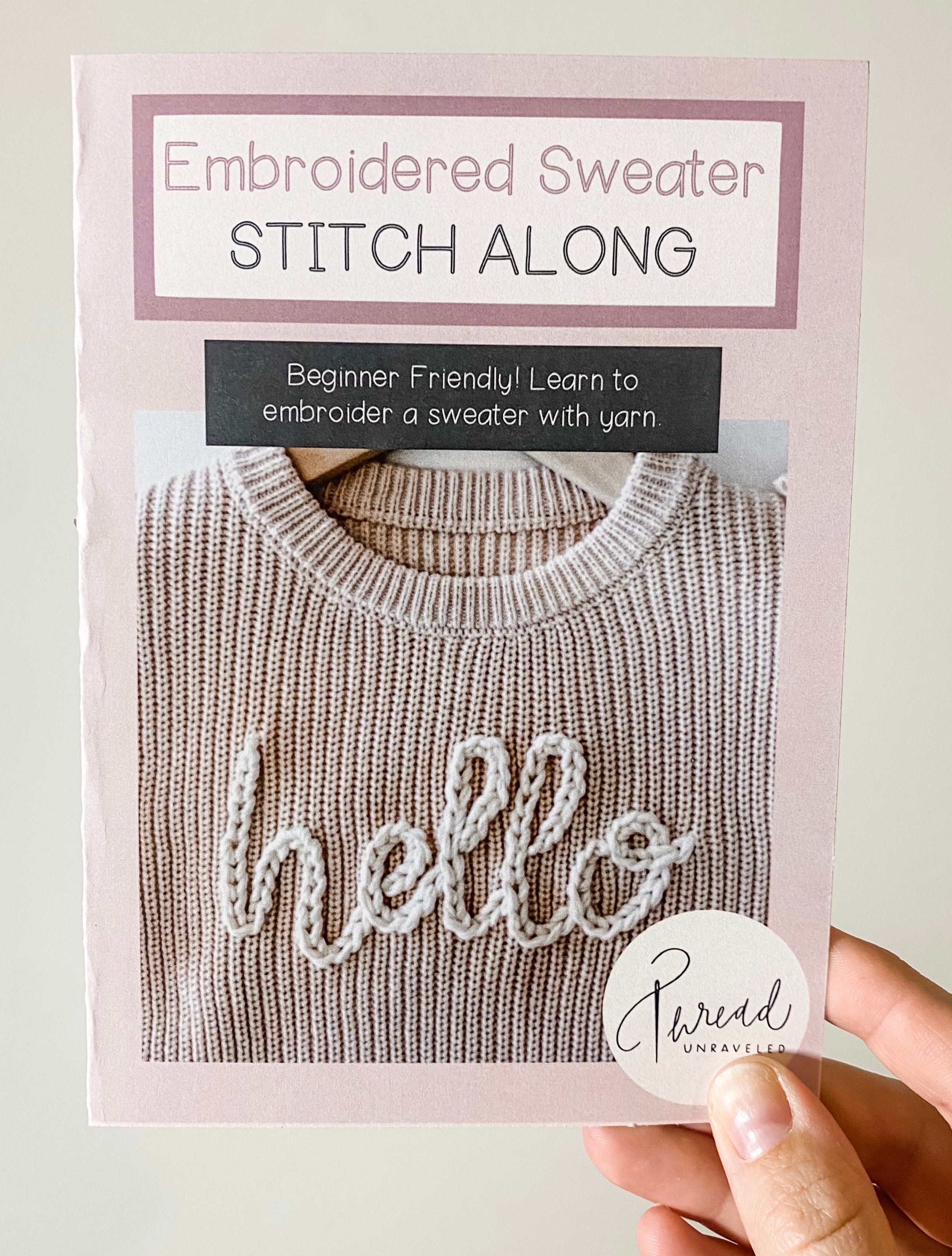 Embroidered Sweater Stitch Along – threadunraveled