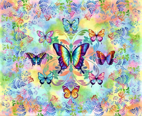 Studio E Butterfly Bliss 5921P 11 Rainbow/Multi Butterfly 35