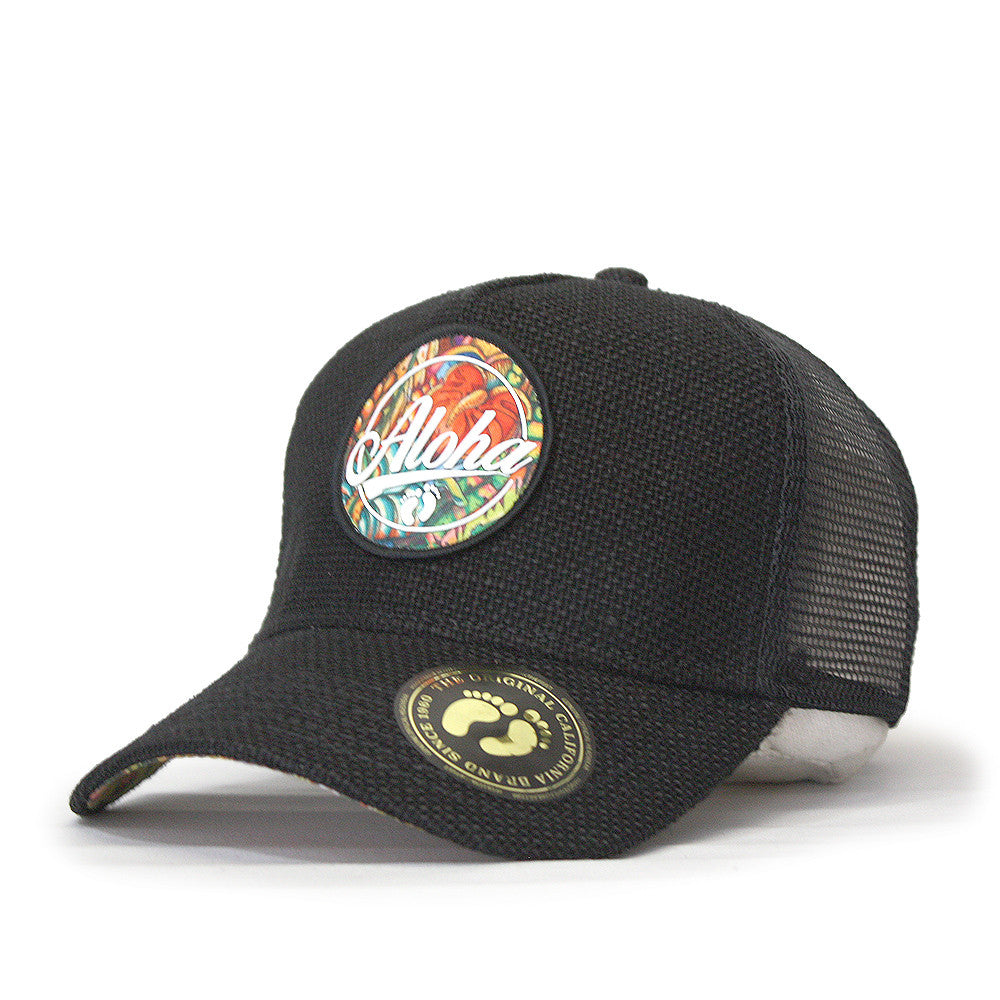 Hang Ten Black Snapback Trucker Baseball Cap - Ooh La La Factory