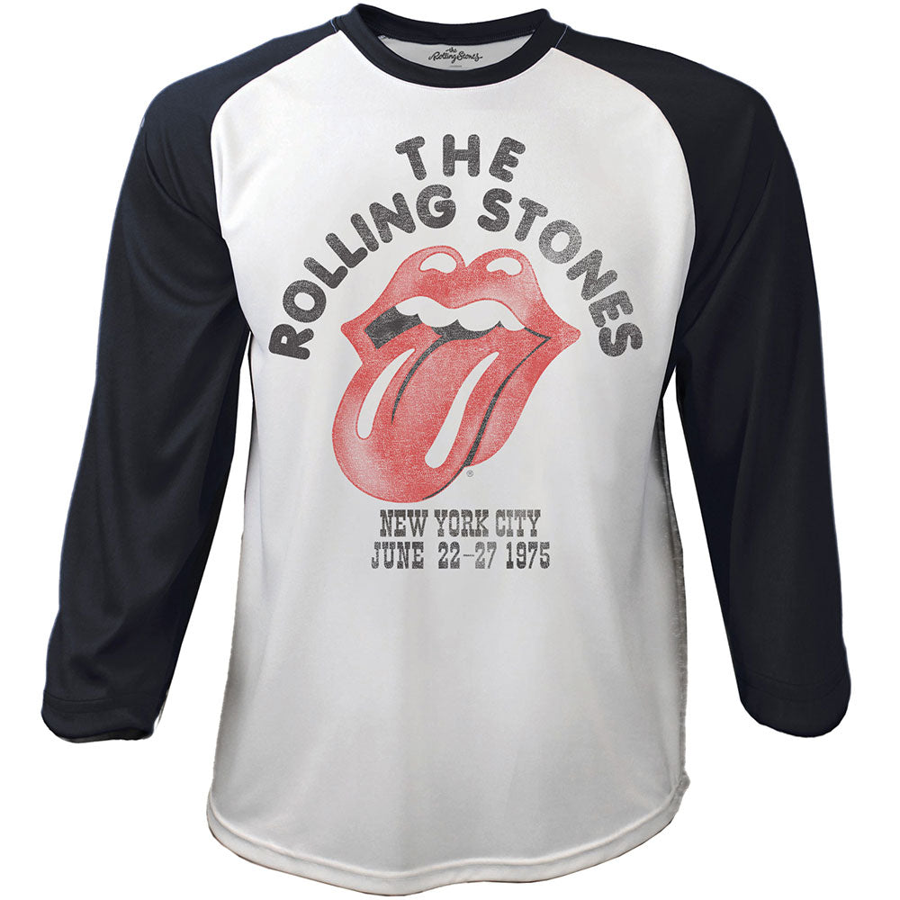 The Rolling Stones 'NYC 75' Men's Baseball Raglan Long Sleeved Raglan ...