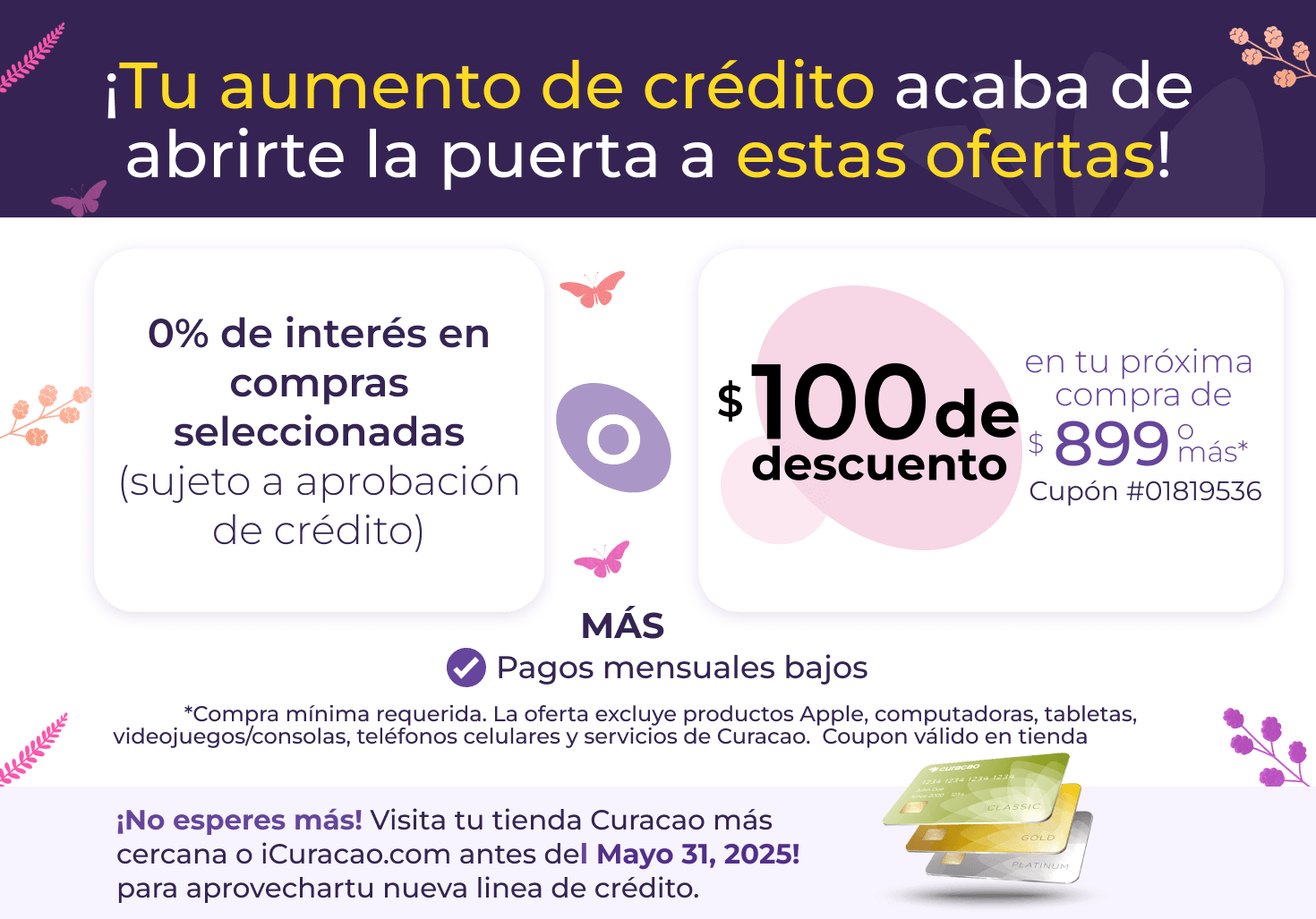 ¡Tu aumento de crédito acaba de abrirte la puerta a estas ofertas!