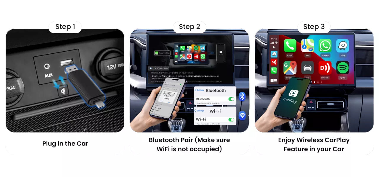 Carlinkit Mini SE Wireless CarPlay Adapter Plug and Play