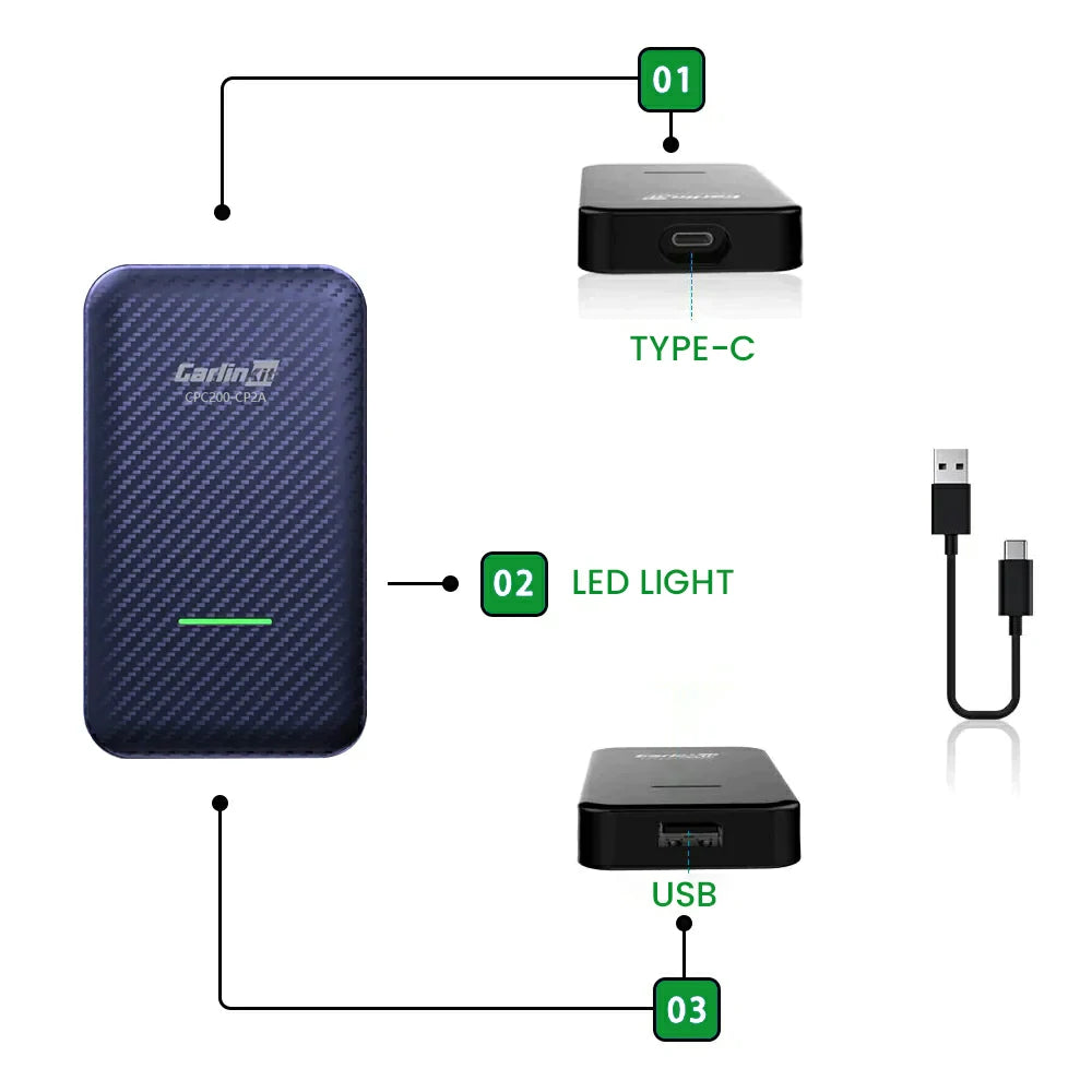 Conexão carplay sem fio Carlinkit4.0