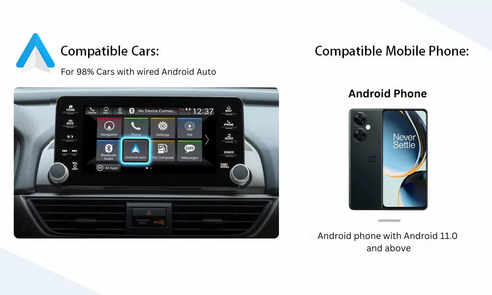Wireless Android Auto Adapters Compatible Android Auto Cars and Phones