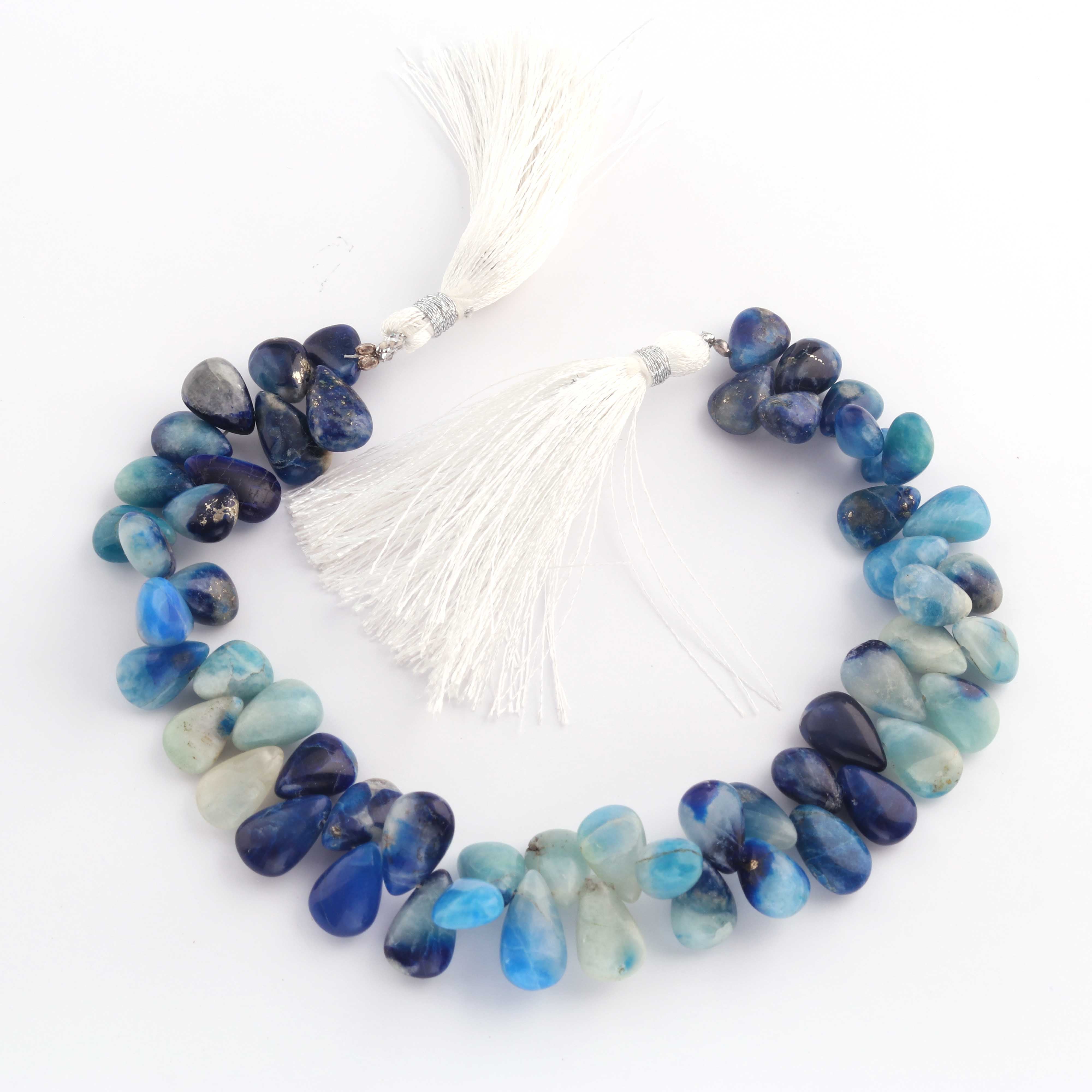 1 Strand Natural Afghanite Smooth Briolettes -Pear Shape Briolettes 10mmx7mm-12mmx7mm 8 Inches BR03499