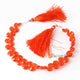 1 Long Strand Carnelian Faceted Briolettes - Heart Shape Briolettes - 8mm 8 Inches BR4004 - Tucson Beads