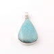 1 Pc Genuine and Rare Larimar Pear Pendant - 925 Sterling Silver - Gemstone Pendant  - 44mmx25mm-9mmx4mm SJ326 - Tucson Beads