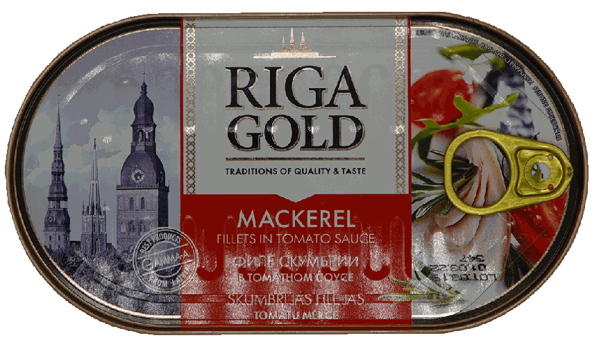 MACKEREL RIGA GOLD FILLET IN TOMATO 190G