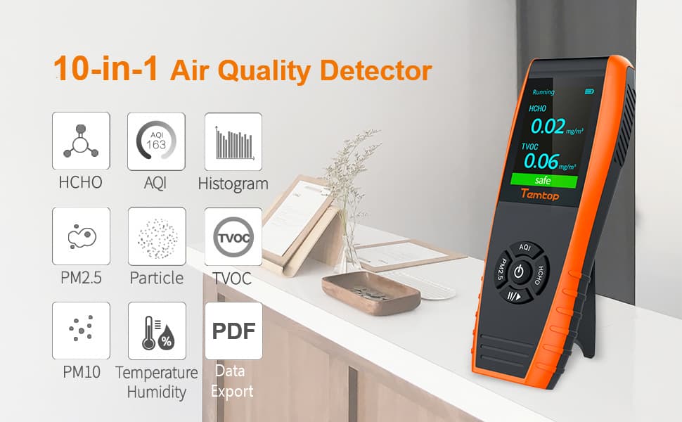 Temtop LKC-1000S+ 2nd  Air Quality Monitor - Temtop UK