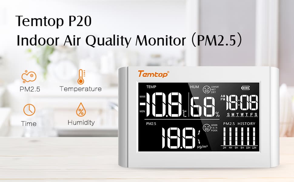 Temtop P20 Indoor PM2.5 Air Quality Monitor