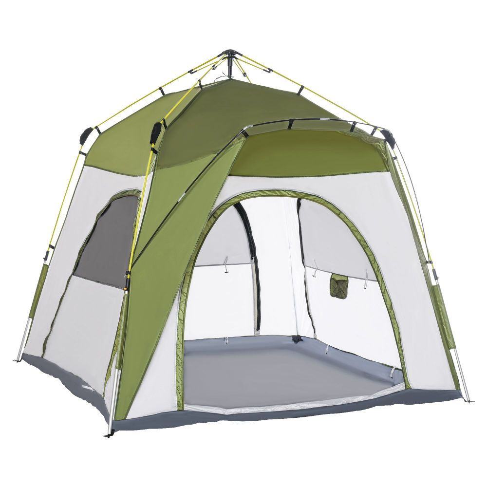 Four Man Pop Up Tent Automatic Camping Backpacking Dome Outsunny | anydaydirect