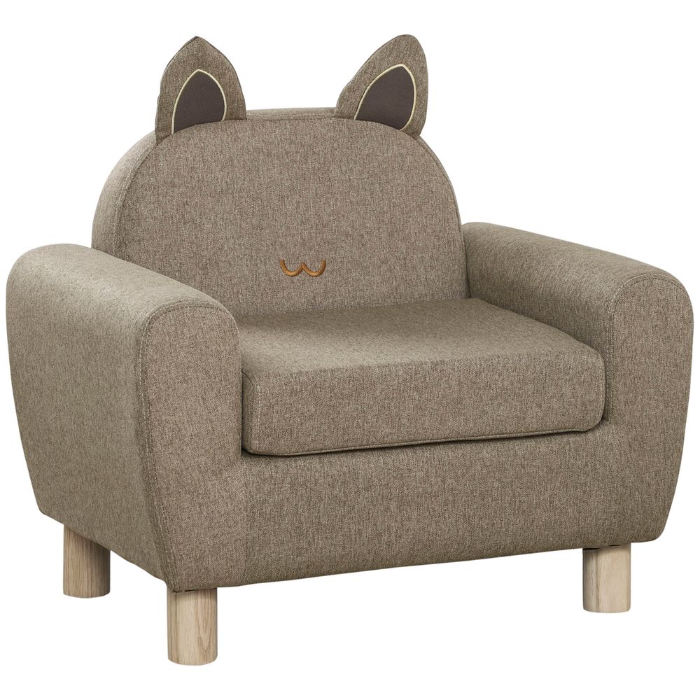 HOMCOM Kids Mini Sofa Children Armchair Seating Bedroom Playroom Furniture  Grey
