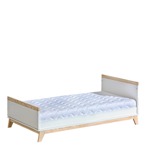 Bild mit Bettvorstellung mit weißen Hintergrund