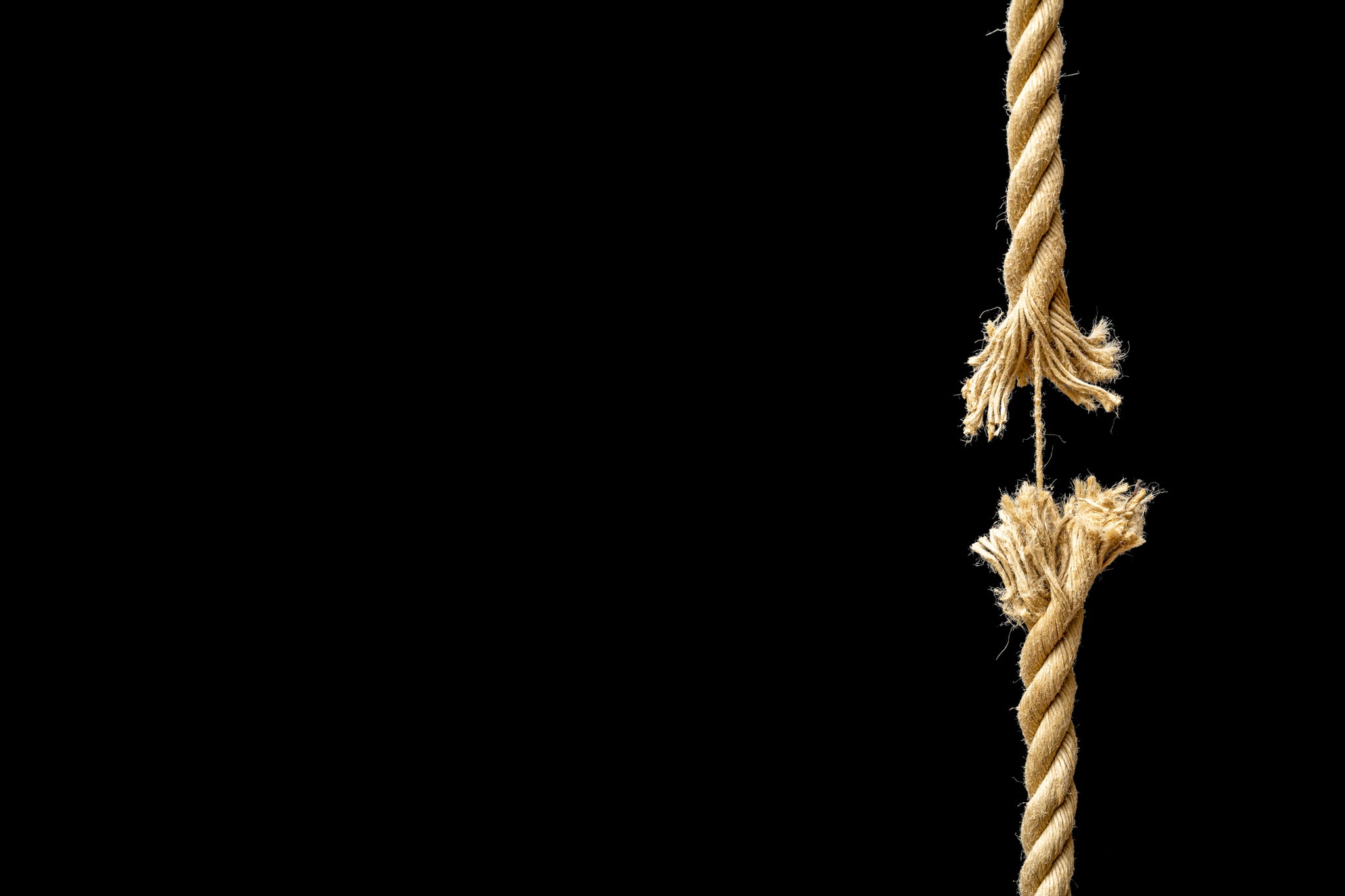 A rope about to snap.