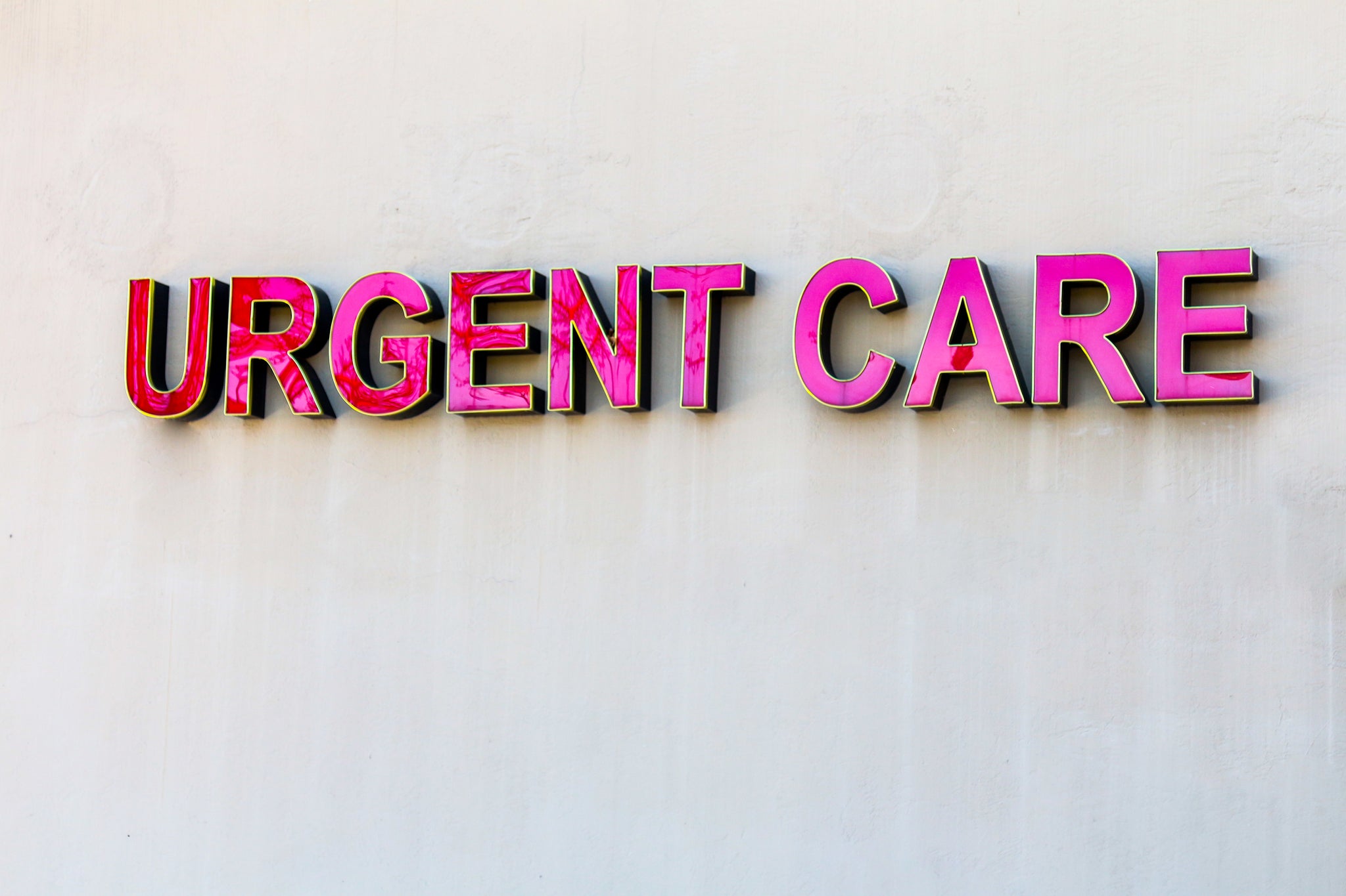 An urgent care facility sign.