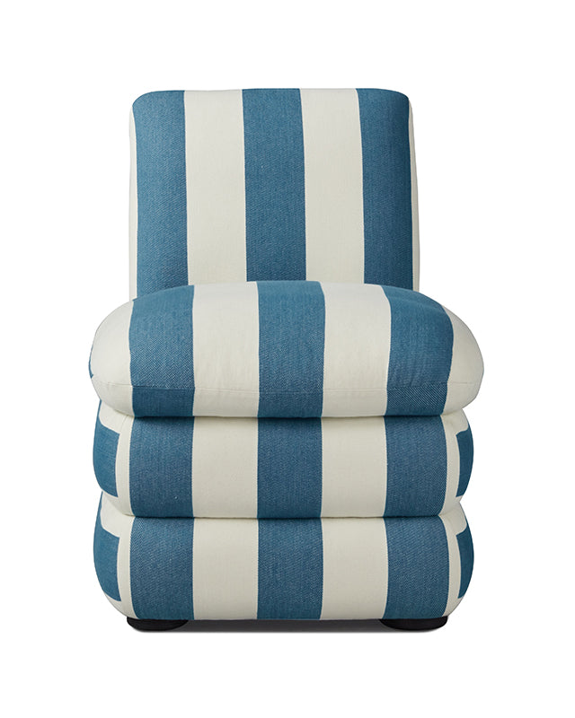 Pillow Chair - Blue Cabana Stripe