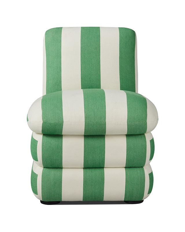 Pillow Chair - Green Cabana Stripe