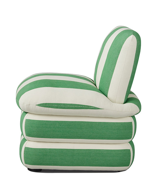 Pillow Chair - Green Cabana Stripe