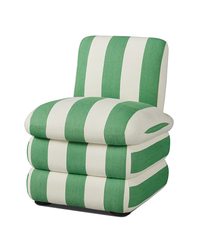 Pillow Chair - Green Cabana Stripe