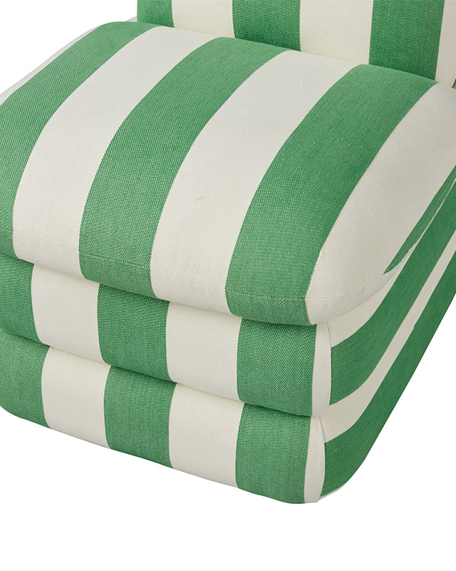 Pillow Chair - Green Cabana Stripe