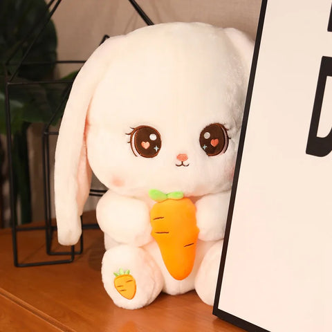 Cute fluffy rabbit stuffed toy.