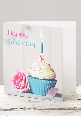 Image of Happy Birthday Cupcake Greetings Card