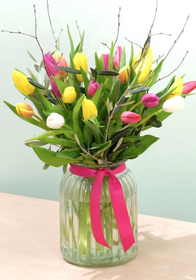 Image of Spring Mixed Tulip Vase