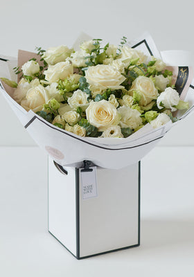 Image of Beautifully Simple Luxury White Bouquet
