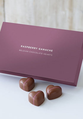 Image of Raspberry Ganache Chocolate Hearts