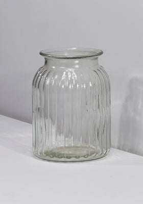 Image of Ribbed Glass Vase