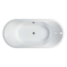 Load image into Gallery viewer, Beziers 67&quot; Acrylic Flatbottom Freestanding Bathtub in White