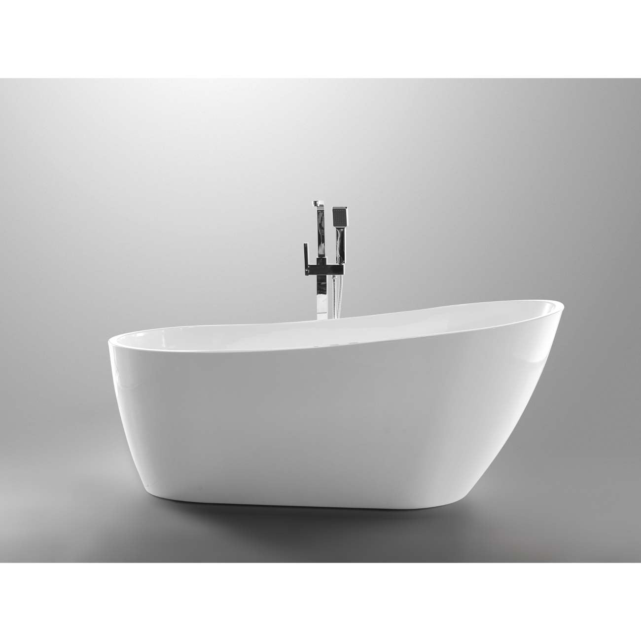 bourges 55 in. acrylic flatbottom bathtub