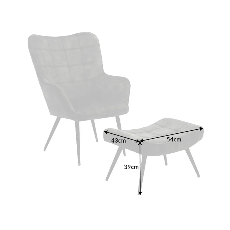 Taburet verde din catifea Scandinavia Invicta Interior - Poetic Store