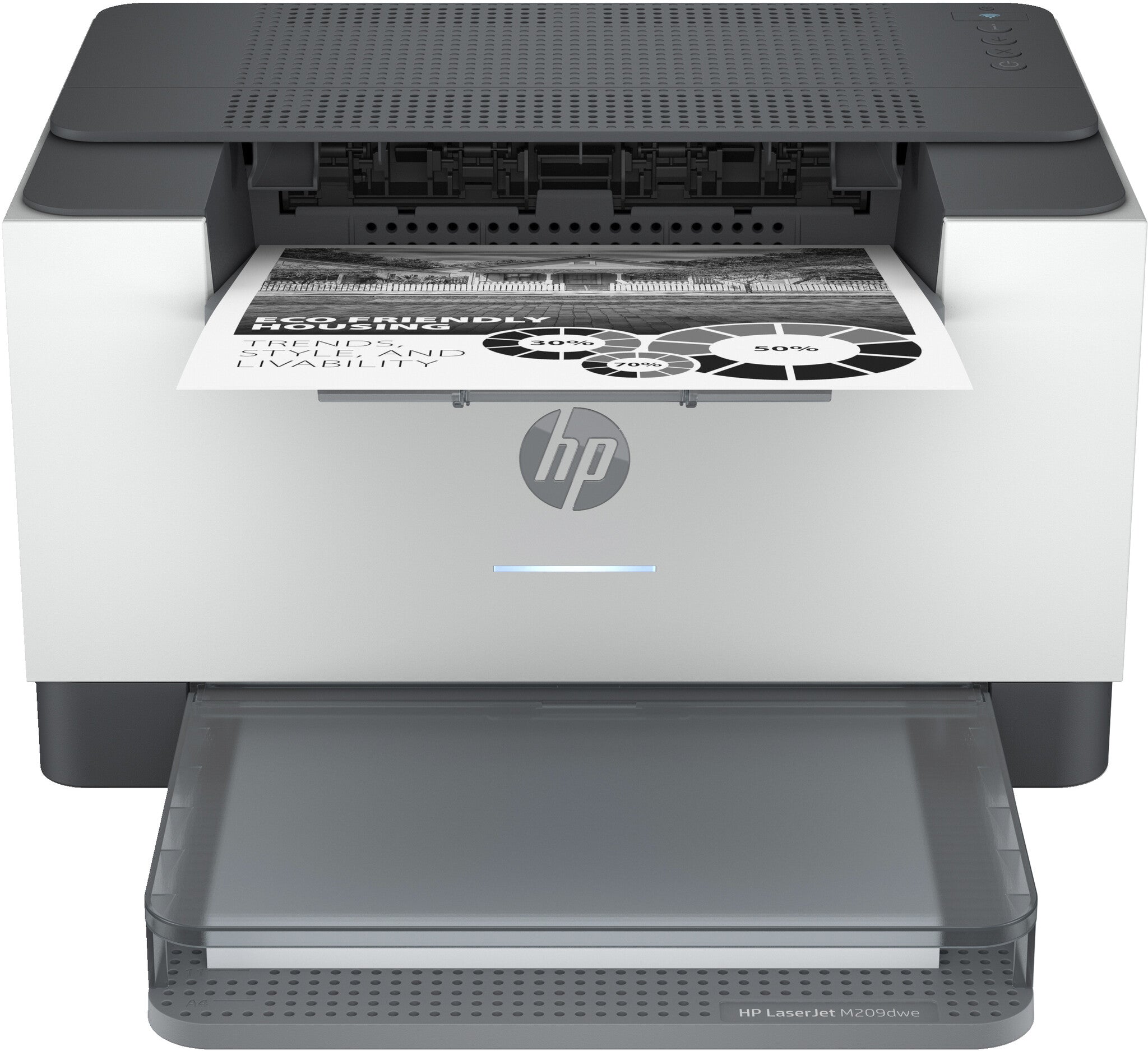 HP LaserJet M209dwe Monochrome Wireless Laser Printer with HP Plus, Black,Silver/Grey