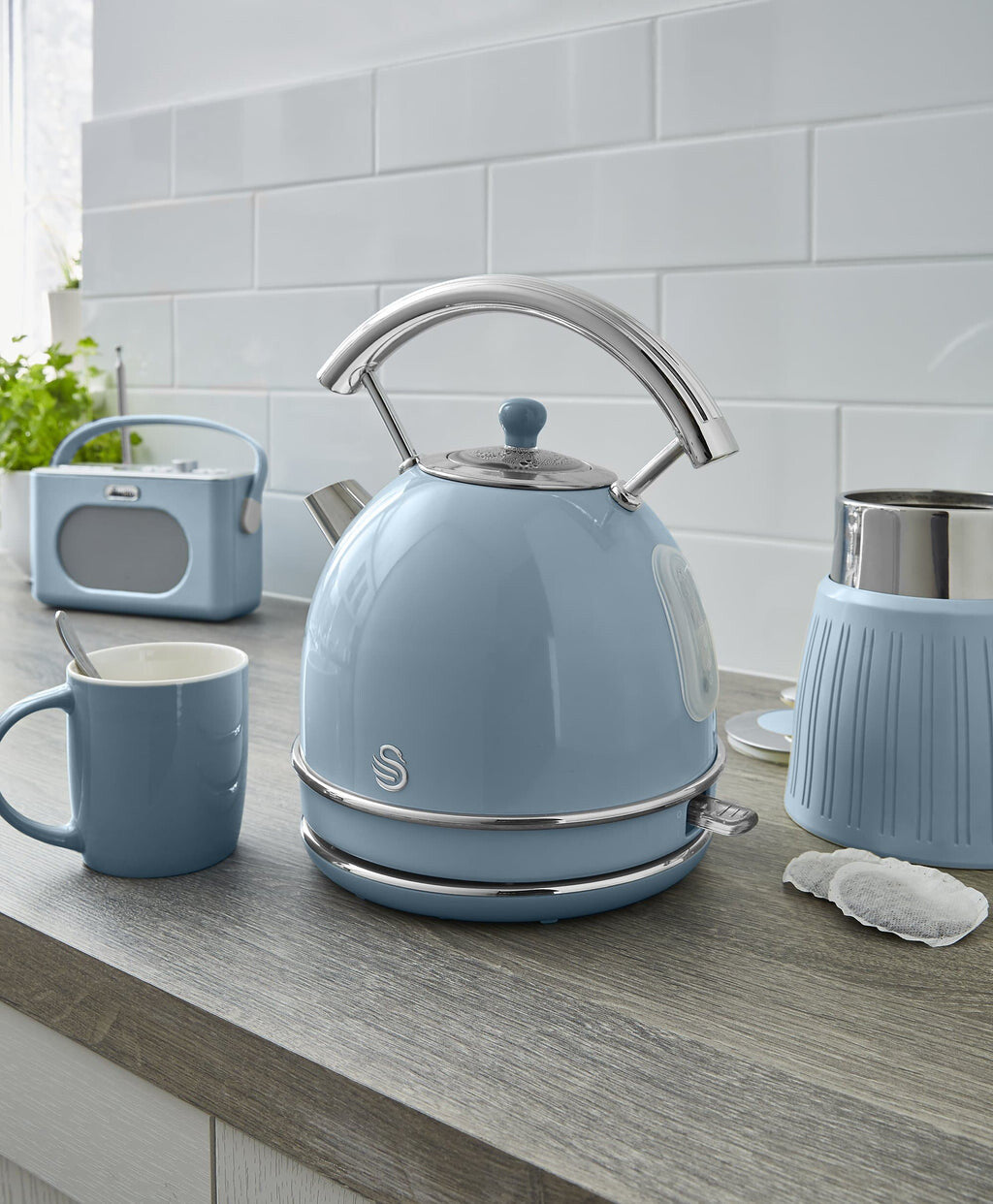 1.8L Stainless Steel Electric Kettle blue